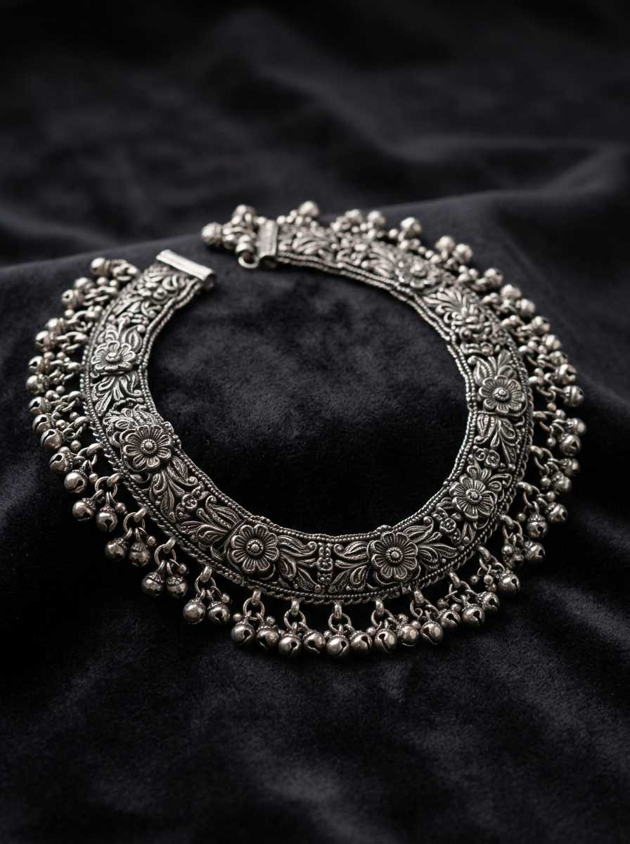 Bridal Heavy Oxidised Payal