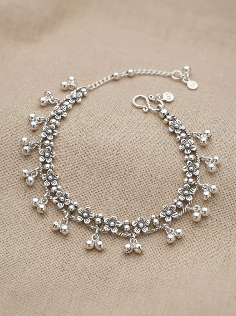Sleek Floral Link Payal